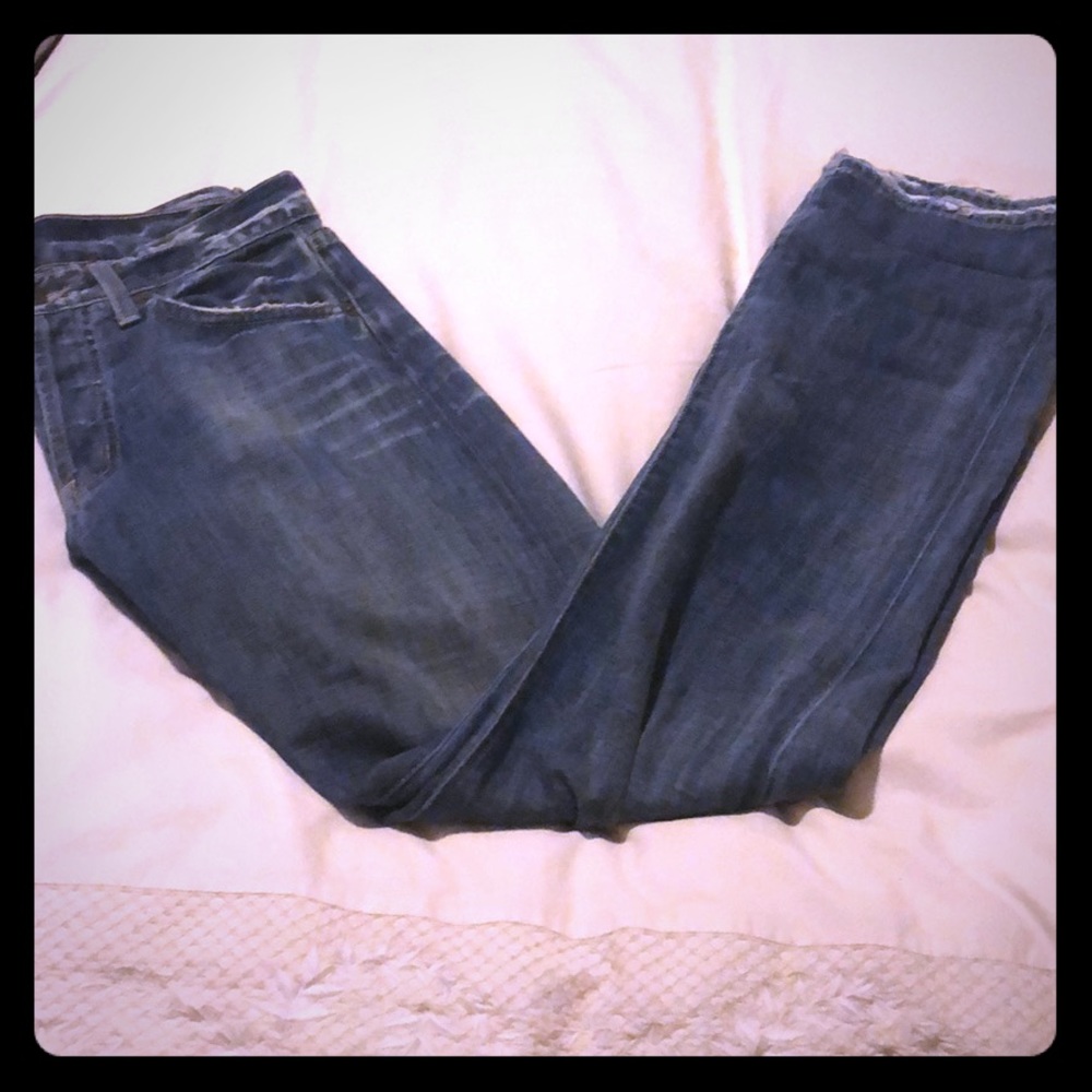 Red Engine boyfriend cut jeans